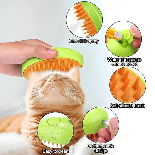 3in1 Pet Cleaning Steam Brush